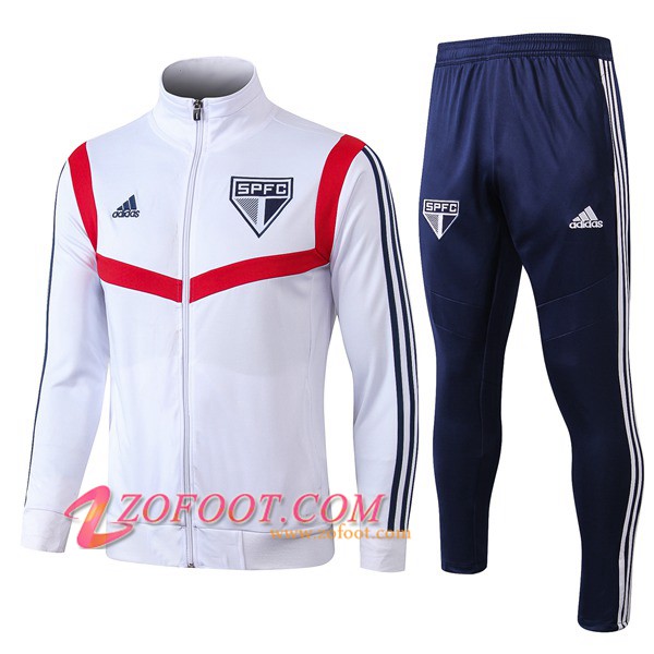 Site Fiable Nouveau Ensemble Survetement De Foot Veste Sao Paulo Fc